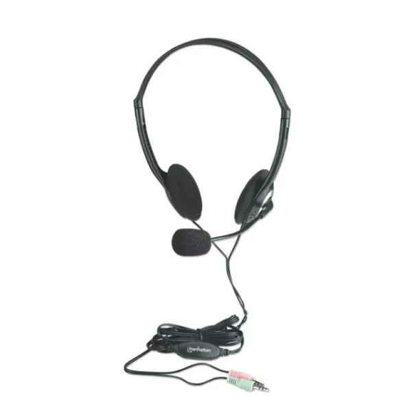 Slušalice sa mikrofonom Manhattan 164429. 2x3.5mm black
