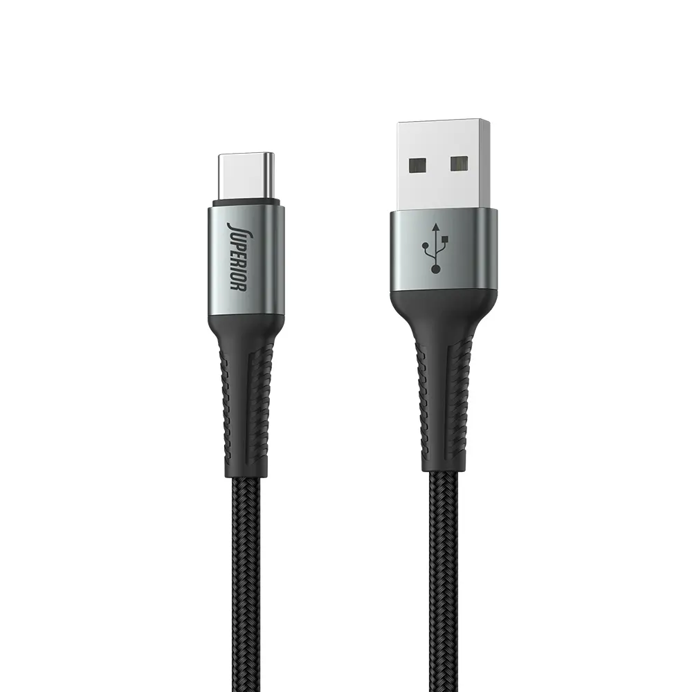 SUPERIOR USB data kabal SU-K104 , Fast,  27W, 3A, USB A na Type C , 1m, Crni
