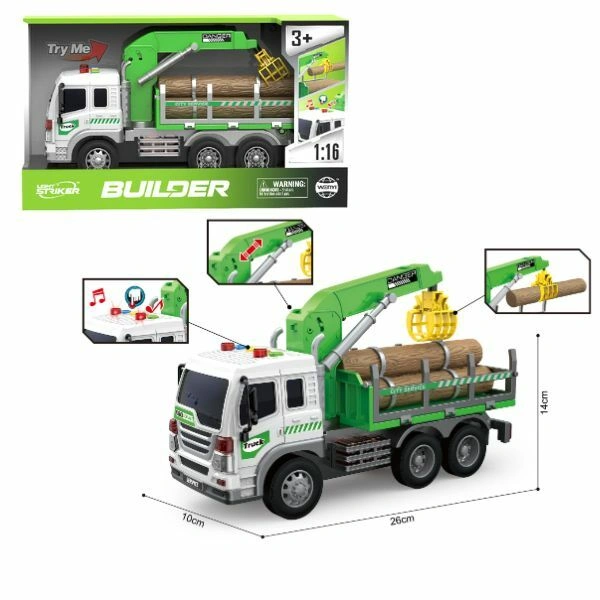Kamion Sa Utovarivacem Za Drva I Zvukom I Svetlom 1:16 Wy300e
