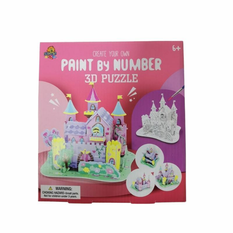 Kreativni set sastavi i oboji dvorac od puzli  ss-23-006