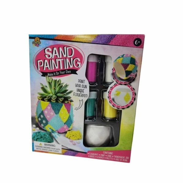 Kreativni set sand painting flowerpot ss-22-103