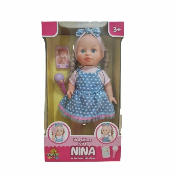 Interaktivna Lutka Nina Sa Telefonom I Mikrofonom