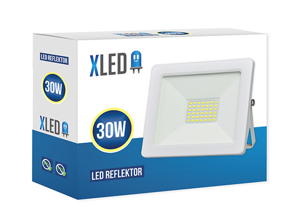 XLED 30W LED reflektor 6500K,2400Lm,AC220-240V,Beli