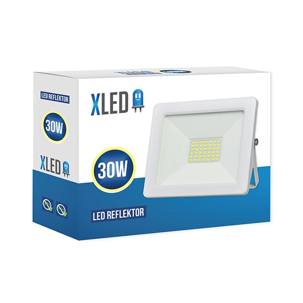 XLED 30W LED reflektor 6500K,2400Lm,AC220-240V,Beli