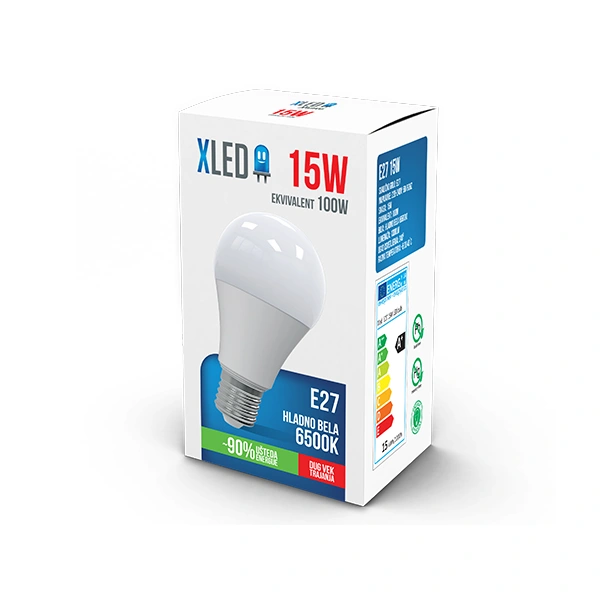 XLED E27 15W HB LED SIjalica 6500K,220V,1300Lm,Hladno Bela