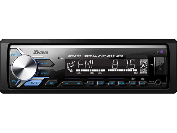 Xwave DEH-7200 Auto MP3 plejer,FM,Bluetooth,USB,SD/MMC,AUX,4x40W