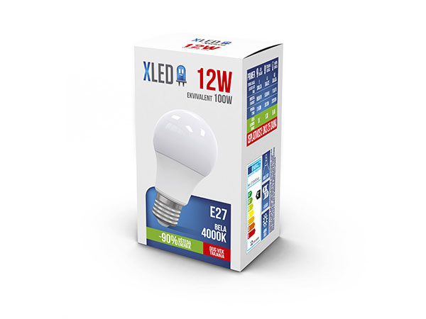 XLED E27 12W NB LED Sijalica 4000K/1055Lm/220V,Bela