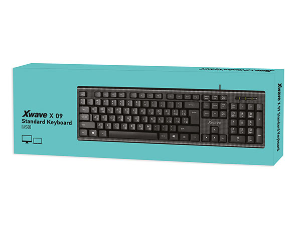 Xwave X 09 Tastatura USB,USA slova+ćirilična slova,crna