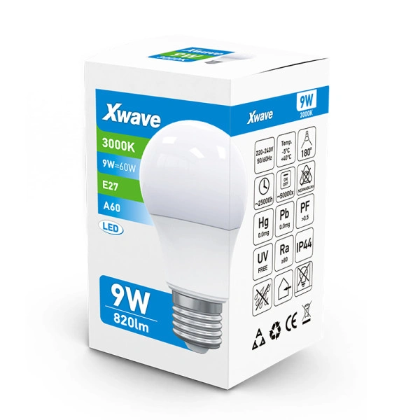 Xwave E27 9W LED Sijalica 3000K/220V/820Lm/Toplo Bela