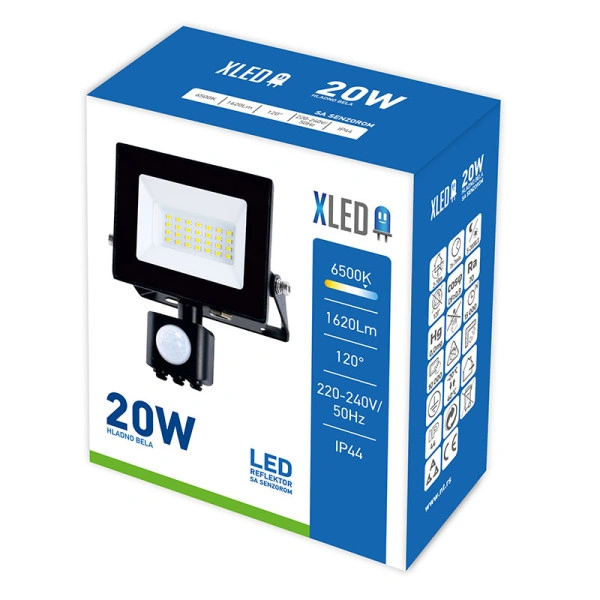 XLED 20W LED reflektor sa PIR senzorom,6500K,1620Lm,AC220-240V M.No12002758-1-b