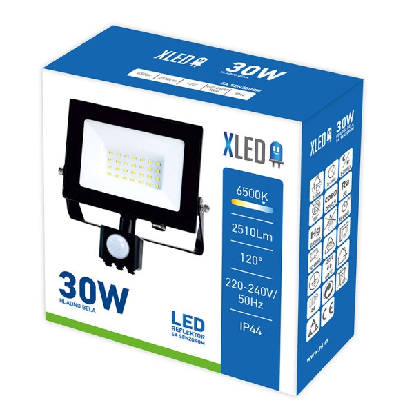 XLED 30W LED reflektor sa PIR senzorom,6500K,2510Lm,AC220-240V M.No12002759-1-b