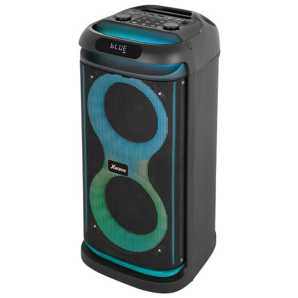 Xwave Party 6022 Bluetooth zvučnik TWS/40W/FM/USB/TF/AUX/2 x 6&quot;/LED color