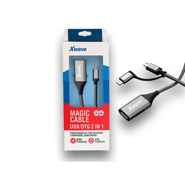 Xwave Kabl USB/OTG Magic USB 2.0 na Micro ,lightning 1m