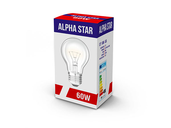 Alpha Star E27 60W Bistra sijalica sa užarenim vlaknom,A55,CL