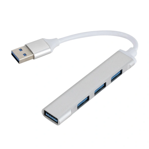 USB 3.0 na 4xHUB 3.0 metal sivi
