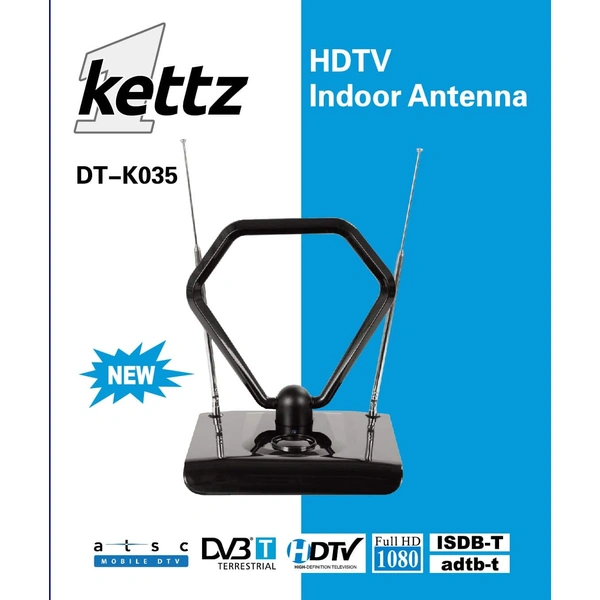 Sobna TV/FM antena Kettz DT-K035 + pojačivač