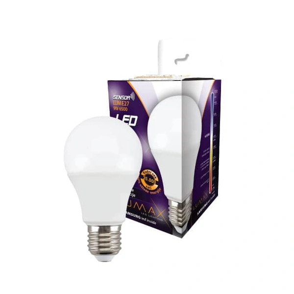 Led sijalica Lumax LUME27-9W 6500K SENZOR