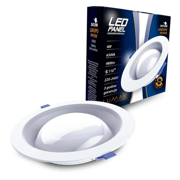 Led panel SATURN LUMUPO 6W-6500K ugradni okrugli