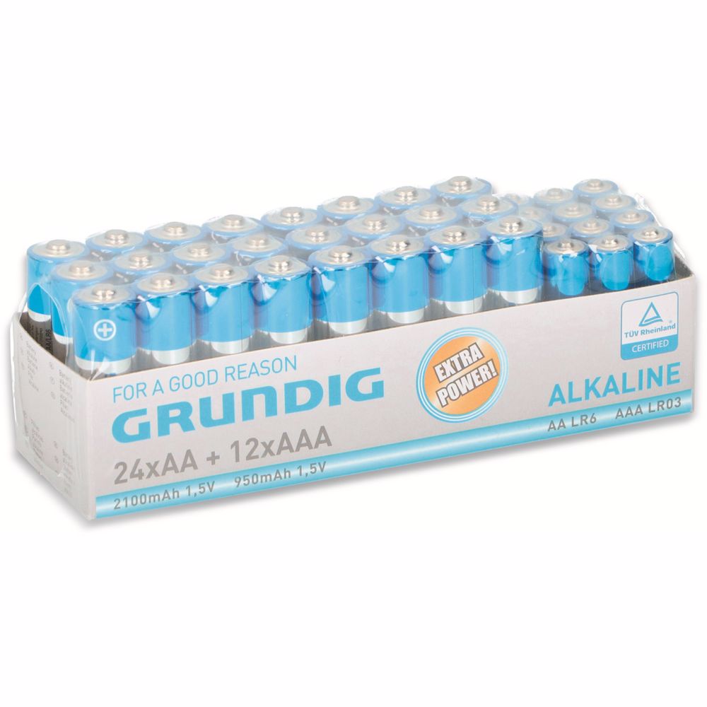 Grundig Alkalne Baterije 12xAAA/24xAA