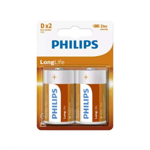 Philips Baterija Longlife R20/D 1.5V