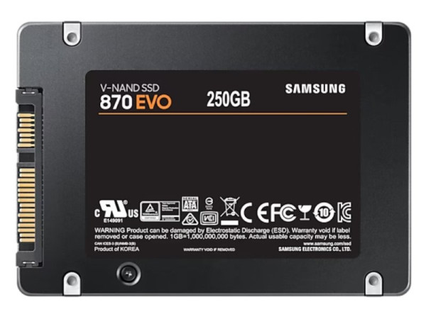 SSD 2.5&quot; SATA Samsung 870 EVO 250GB, 560/530MBs MZ-77E250BW
