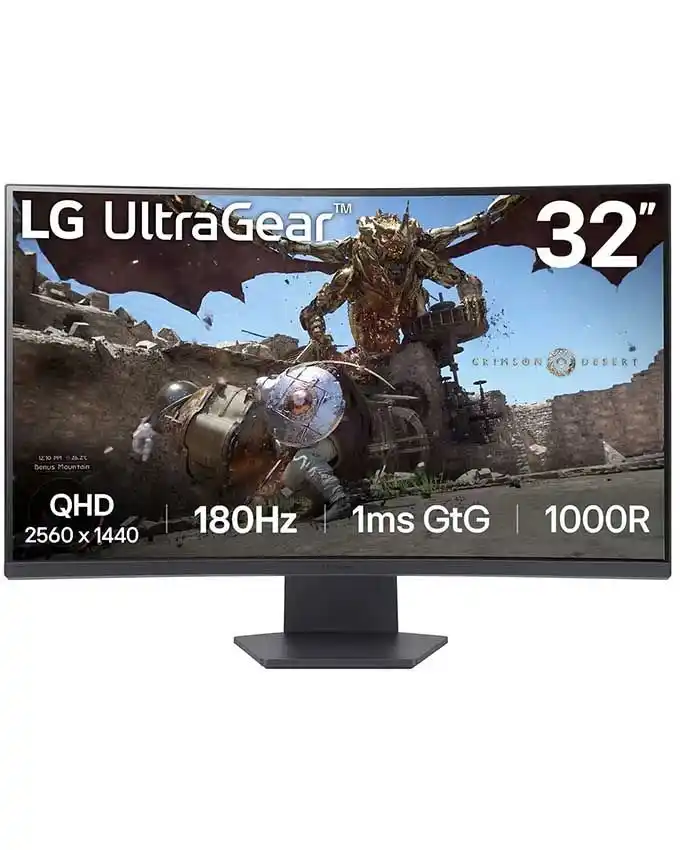 Monitor 32 LG 32GS60QC-B  2560x1440/QHD/180Hz/VA/1ms/2x HDMI/DP/AMD FreeSync