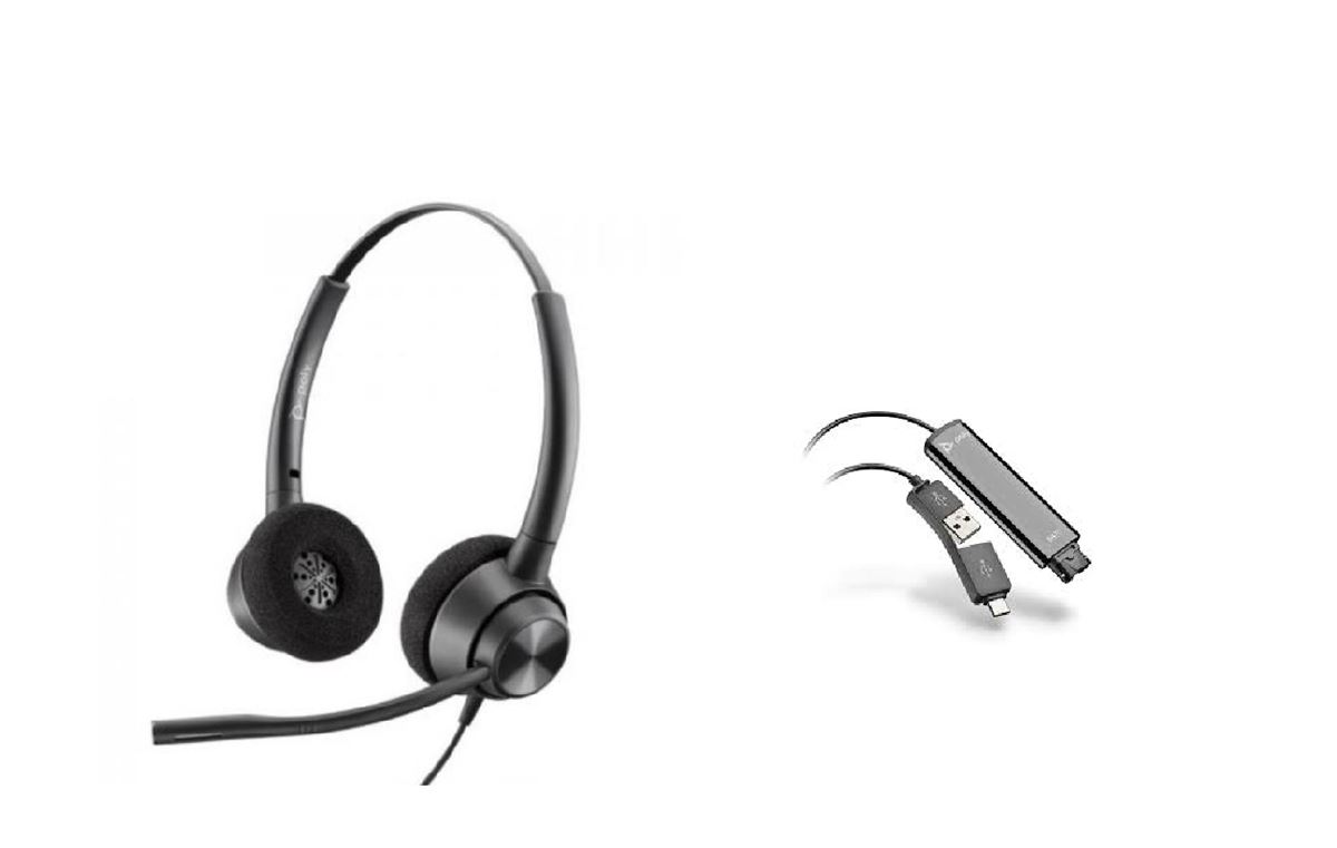 HP Poly Slušalice EP320 QD BHS TAA + Adapter