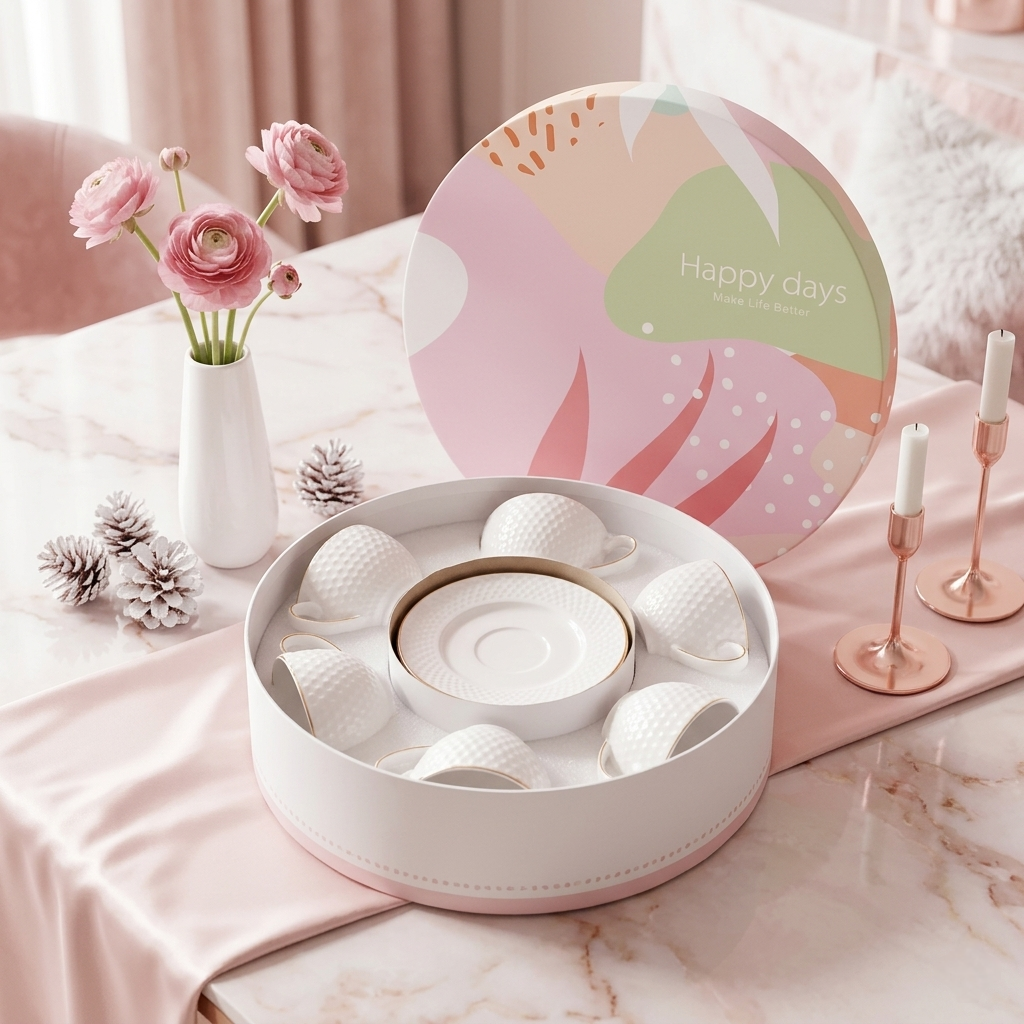 ŠOLJA SET 6/1 BELA TAČKSTA OP25422 WY