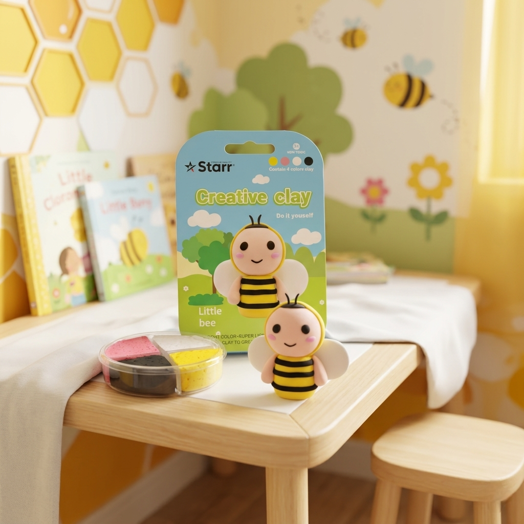 PLASTELIN CLAY SET 4 boje PČELA 12/1 ctn 144  *AK