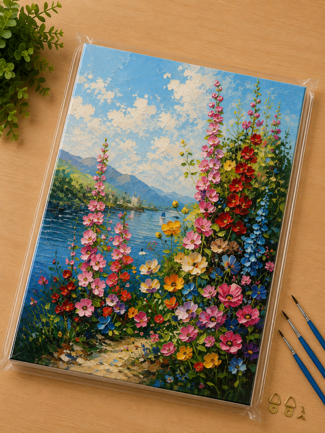 BOJENJE PO BROJEVIMA SET CVETIĆI 40X50CM *AK