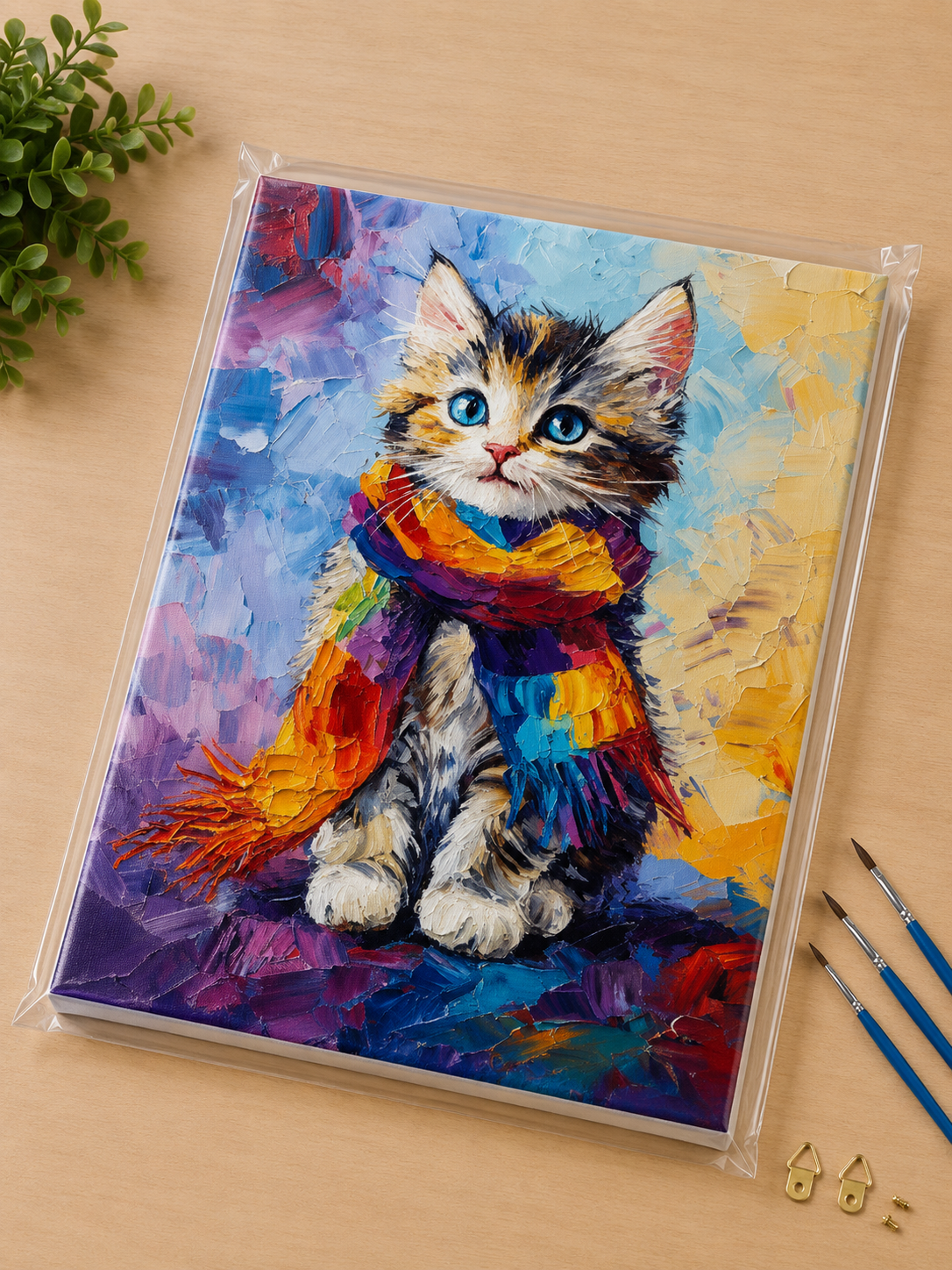 BOJENJE PO BROJEVIMA SET MAČKA 40X50CM *AK