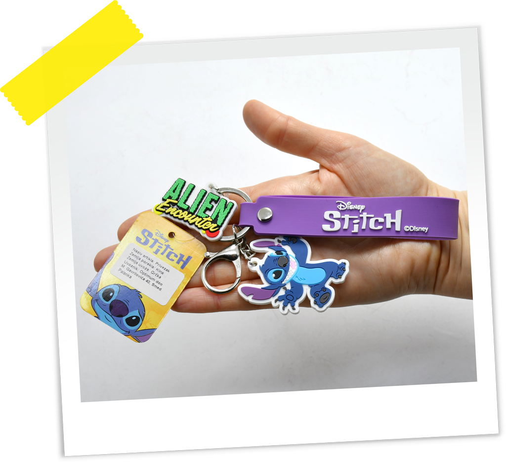 PRIVEZAK ZA KLJUČEVE 565671 PLAVI STITCH *SY