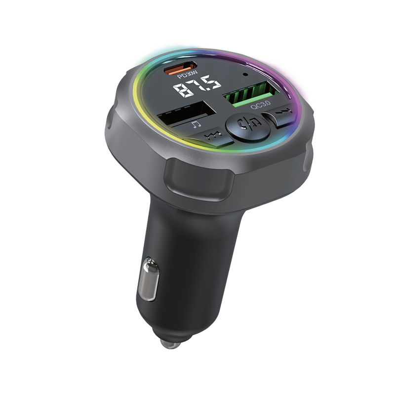 FM TRANSMITTER SA PUNJAČEM ZA AUTO SUPERIOR C63 QC 3.0 PD 30W CRNI *SR NOVO+