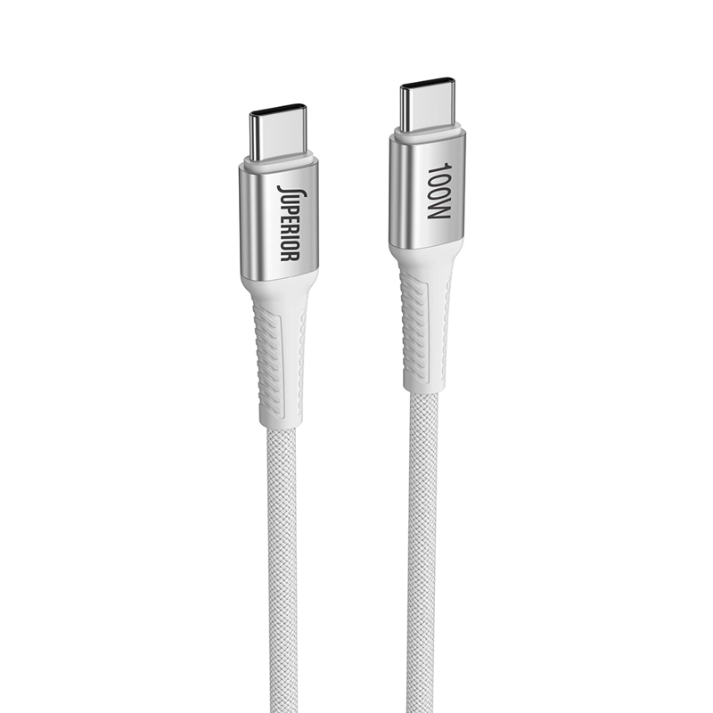 KABL USB SUPERIOR SU-K152 PLATNENI 100W 5A USB-C NA USB-C 1M BELI *SR NOVO+
