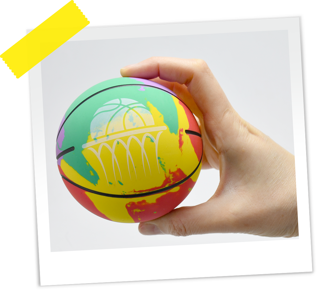 LOPTICA SKOČICA BASKET 9CM OP25037 disp.9 WY