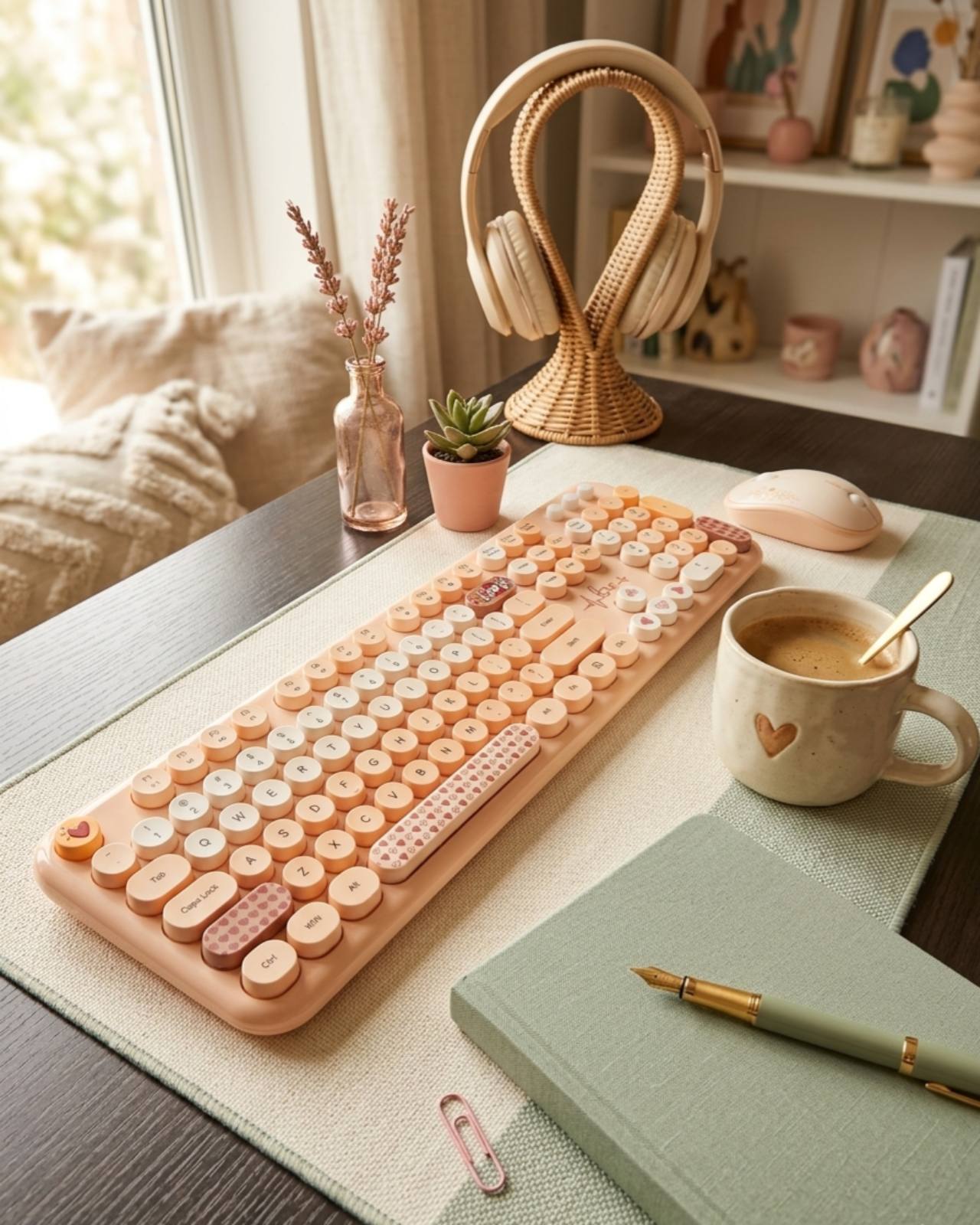 TASTATURA I MIŠ BEŽIČNI SET LOVELY MIX 2 BOJE OP25157 WY