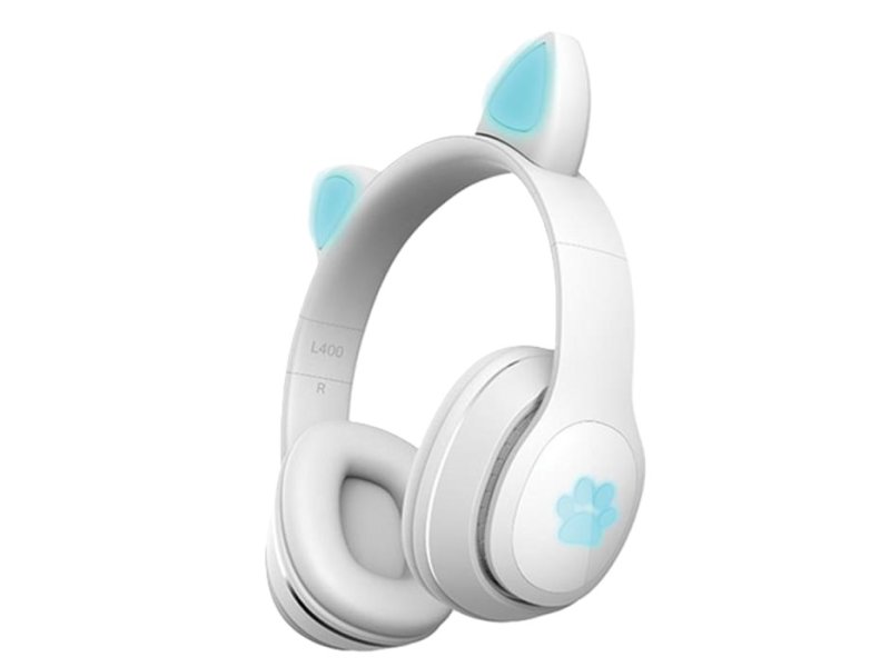SLUŠALICE XWAVE L400 LED BLUETOOTH STEREO BELE SA MIKROFONOM *MD *SR
