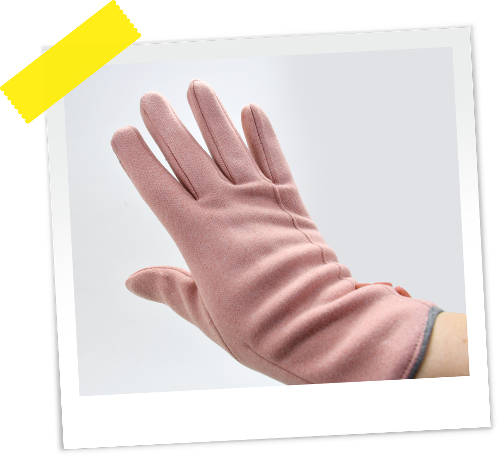RUKAVICE VELUR SIVE CRNE ROZE BRAONl LILA štep OP25498 WY
