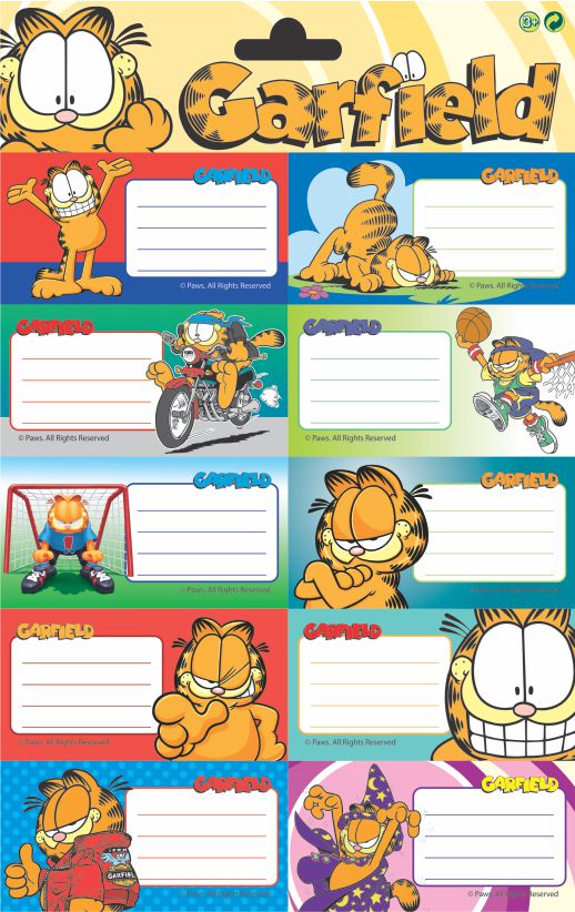 NALEPNICE ZA SVESKE GARFIELD 1/20 19825