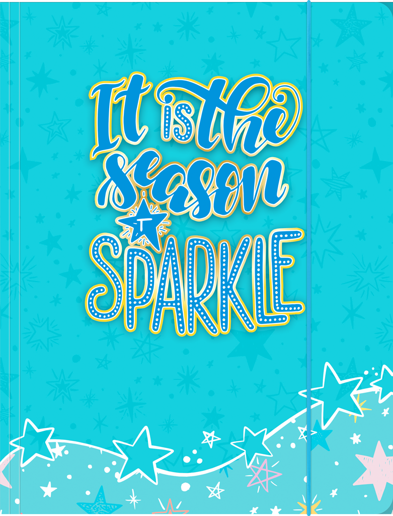 FASCIKLA SA GUMOM A4 SPARKLE TIRKIZ  600GR LUX OP*