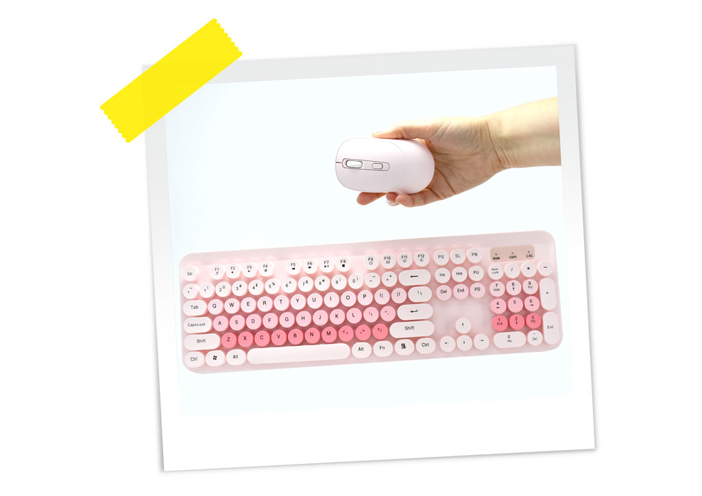 TASTATURA I MIŠ SET OP24376 ljubičasta roze WY