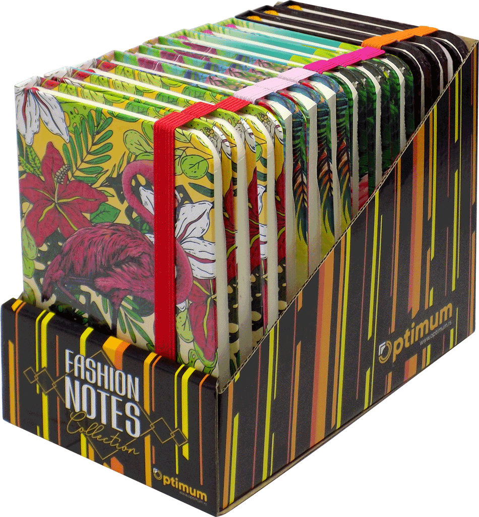 NOTES FASHION FLAMINGOSI A6 TP LINIJE DISPLAY 1/12