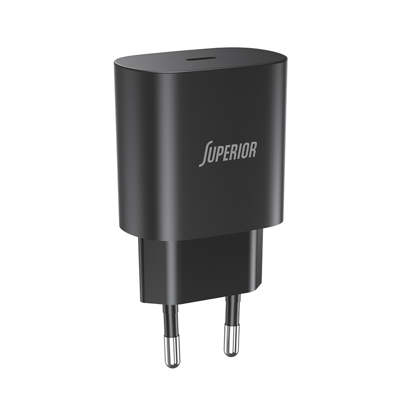 PUNJAČ BEZ KABLA SUPERIOR CO-DC24 FAST PD USB-C 25W 3A CRNI