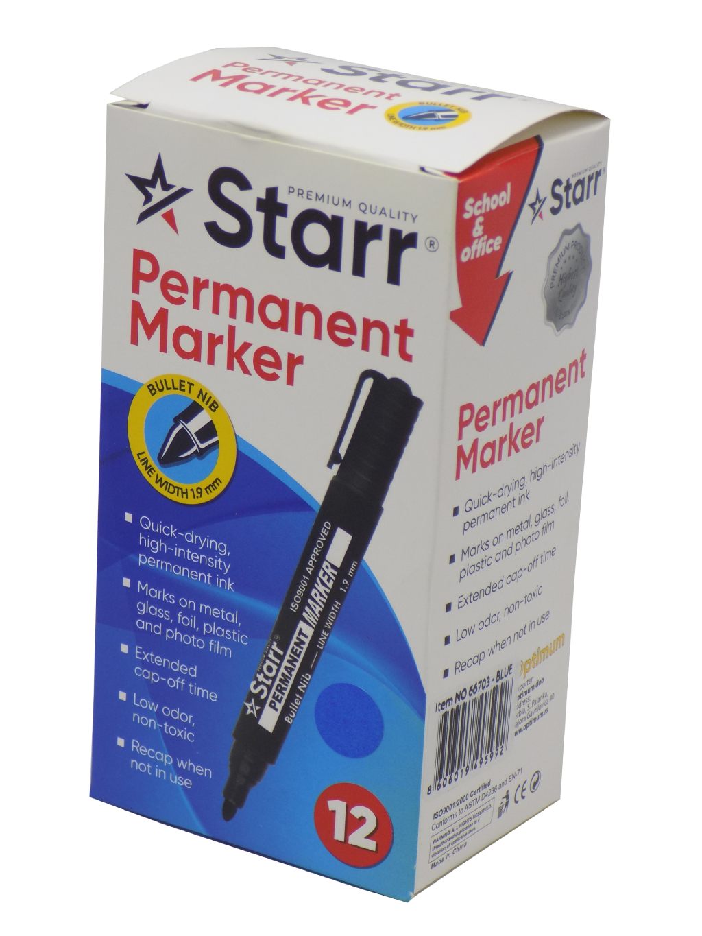 MARKER Starr PLAVI OBLI 1/12 *AK