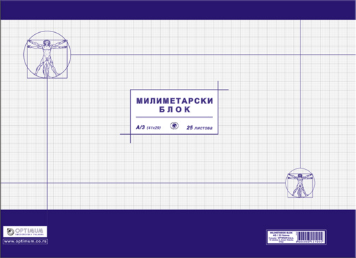 MILIMETARSKI BLOK A3 25L 20/1 6723