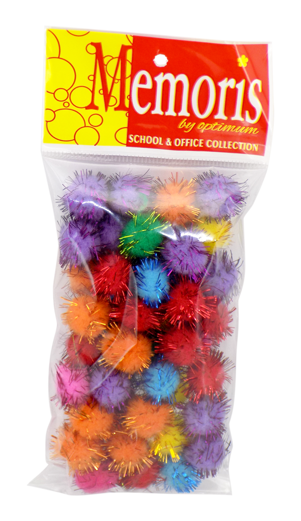 CRAFT POM POM OP1066 SJAJNI MANJI 2CM WY