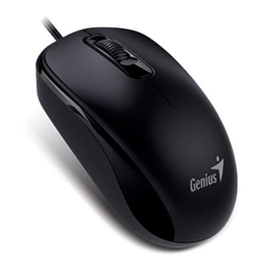 MIŠ KOMPJUTERSKI GENIUS DX-110 CRNI OPTIČKI ŽIČNI USB