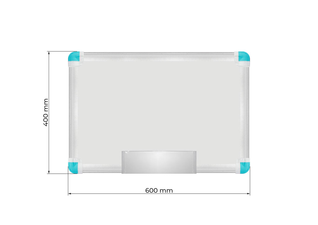BELA TABLA 40X60 MAGNETNA ALU RAM