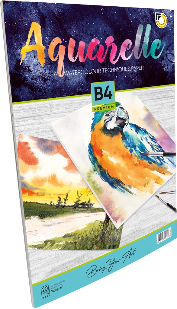 AQUARELLE BLOK B4/20l 180gr 74022