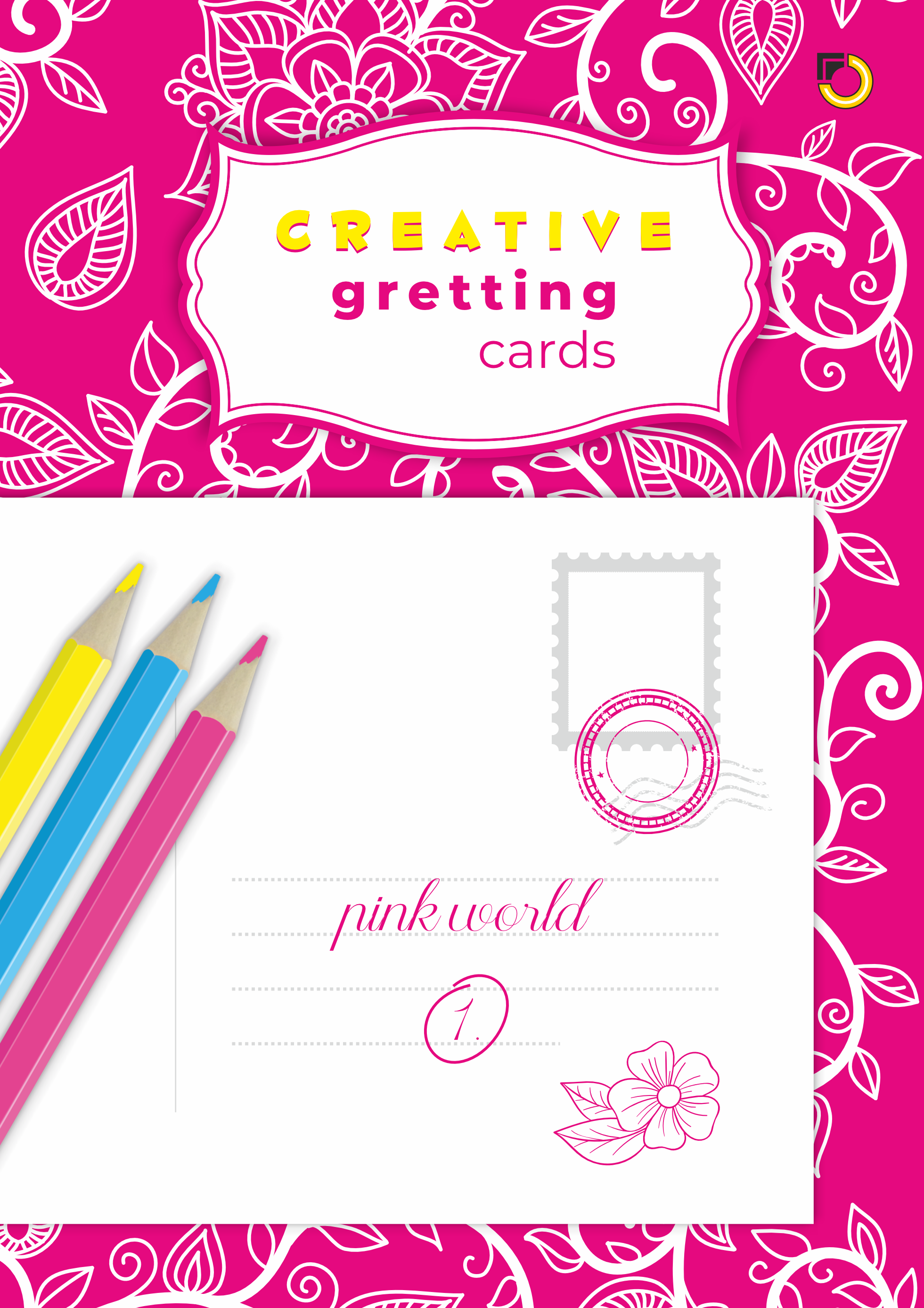 BOJANKA KREATIVNA B5 16 MOTIVA GREETING CARDS PINK WORLD 1